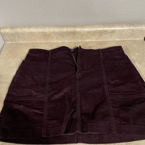 Burgundy corduroy skirt